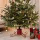 image 2 of Holly International Traditional Metal Scroll Leg Christmas Tree Stand for Real Trees to 3m - Red