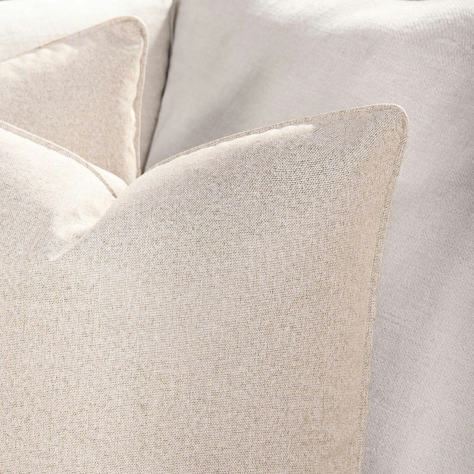 image 1 of OHS 2 x Soft Woven Textured Cushion Covers, 45x45cm - Natural