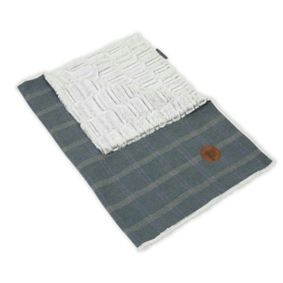 image 1 of Petface Pet Comforter Blanket Soft Fleece 100x70cm Heather Tweed