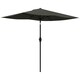 image 1 of Outsunny 2 x 3(m) Garden Parasol Rectangular Market Umbrella w/ Crank Dark Grey