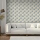 image 2 of Muriva Eden Collection Retro Leaf Wallpaper - Blue - 10m x 53cm Blue