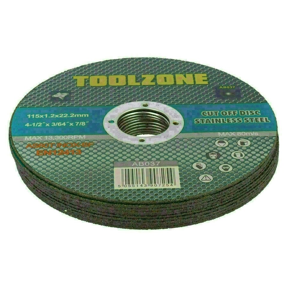 image 1 of 4-1/2" 115mm x 1.2mm Metal / Steel Cutting Blade Discs Angle Grinders 200pk