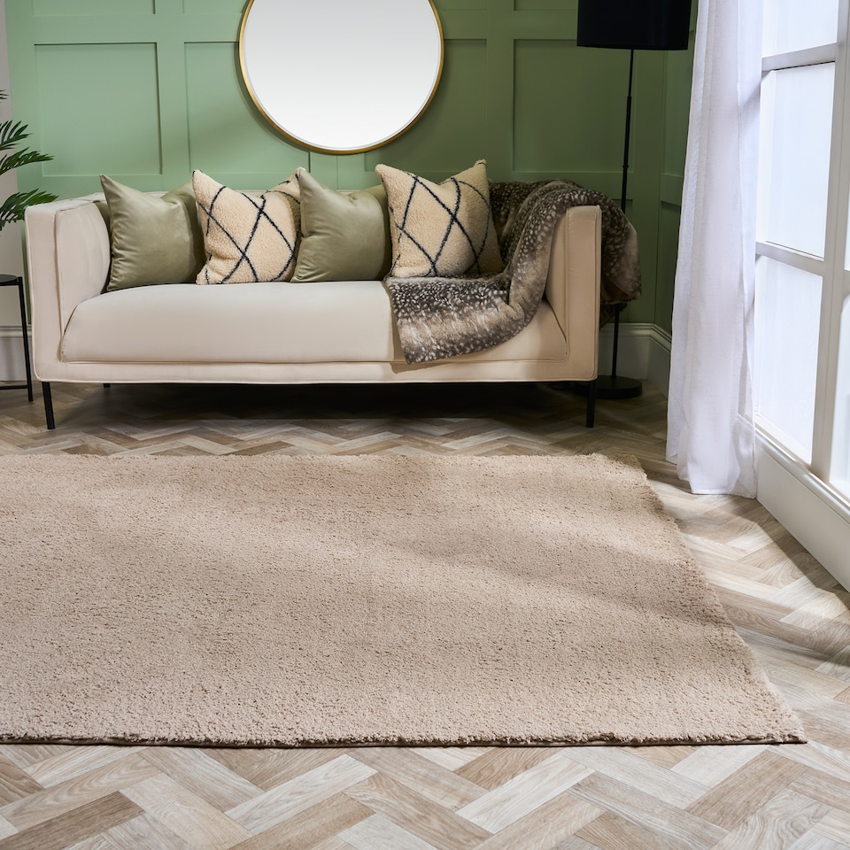 image 1 of OHS Fluffy Teddy Rug Soft Floor Carpet Non Slip Area Mat - 160 x 230cm