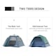 image 3 of Outsunny Family Pop-Up Camping Tent W/ Removable Waterproof Rainfly, Storage Bag