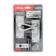 image 2 of Timco - Victorian Scroll Latch Door Pack - Satin Chrome (Size Mixed - 2 Pieces) | Chrome
