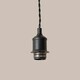 image 1 of ValueLights Bellamy Smoked Glass Globe Matte Black Single Ceiling Pendant Light Black