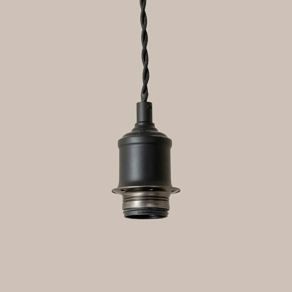 image 1 of ValueLights Bellamy Smoked Glass Globe Matte Black Single Ceiling Pendant Light Black