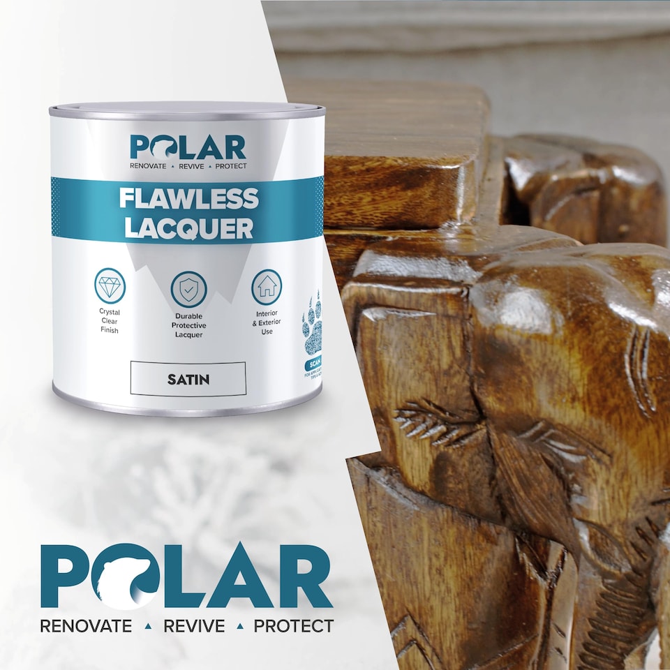 image 1 of Polar Clear Lacquer Paint Quick Drying Durable Matt Finish | Clear | Clear Matt | 500 ml
