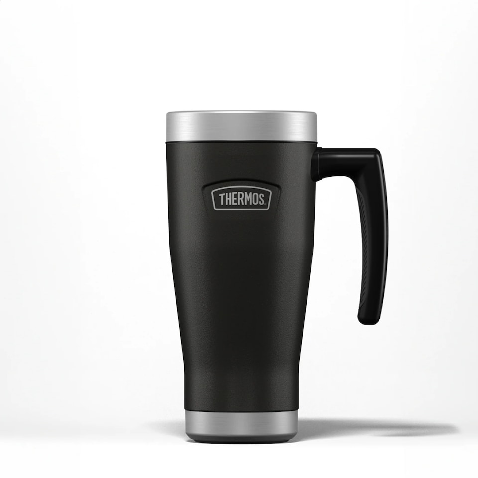 image 1 of Thermos Icon Series Stainless Steel Travel Mug 470ml Granite Black