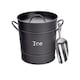 image 1 of Harbour Housewares Vintage Metal Ice Bucket with Scoop - Black