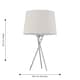 image 9 of Tripod - Chrome Lamp with Natural Linen Shade | Chrome | Brown | Large | 1