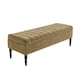 image 4 of Safar 180cm Ottoman Storage Bench - Naples Shoe Bench - Brown Lined Upholstery Storage Footstool