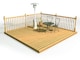 image 4 of eDecks Discount Decking Kit, Treated Timber, 2.4 x 2.4m - Square Handrails