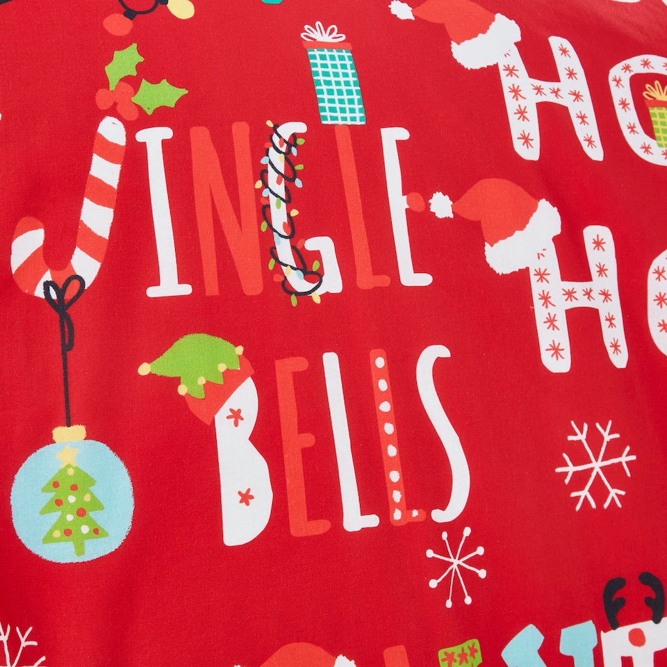 image 1 of Fusion Santa's Little Helper Duvet Cover Set Red