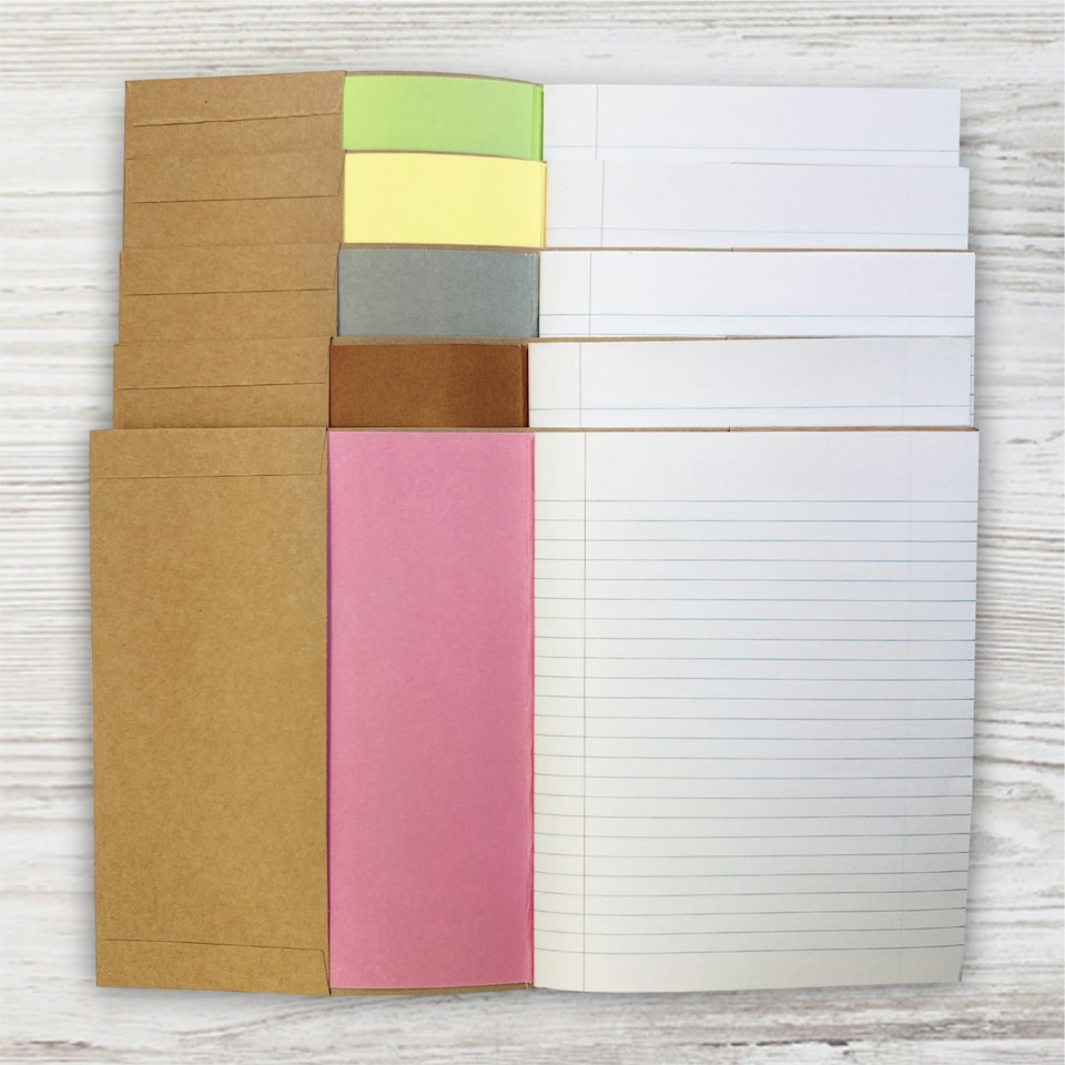 image 1 of Pack of 5 9x7" Kraft Paper Exercise Book Covers by Janrax