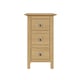 image 5 of Taberno Oak 3 Drawer Bedside Table Nightstand Cabinet Natural Oak