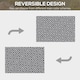 image 10 of Outsunny Reversible Outdoor Rug Plastic Straw RV Camping Mat for Garden Deck Picnic Grey | Light Grey