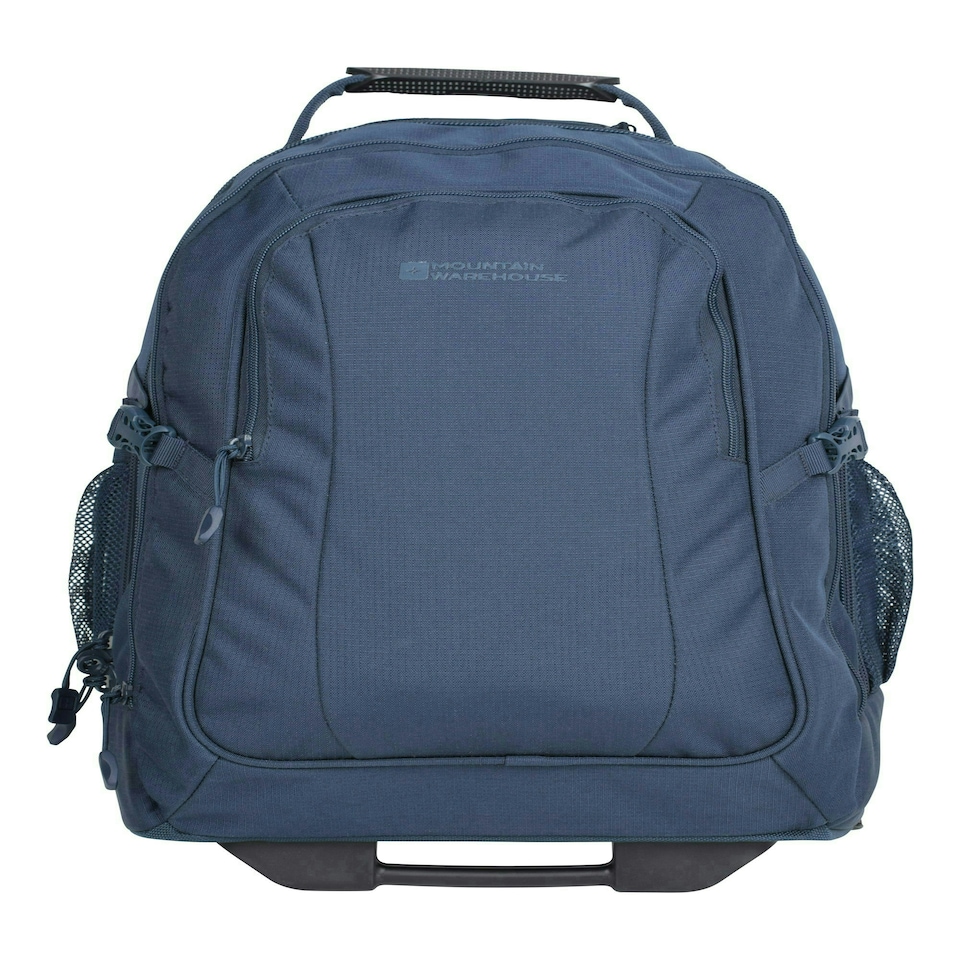 image 1 of Mountain Warehouse 35L Wheelie Rucksack Carry On Backpack On Wheels Luggage Case Blue | Navy