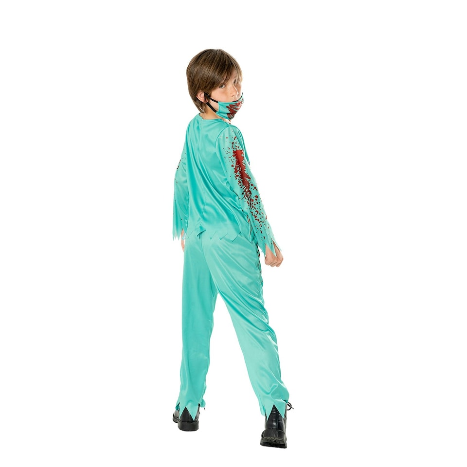 image 1 of Rubies Childrens/Kids Zombie Doctor Halloween Costume - Red/Blue - 5-6 Years 5