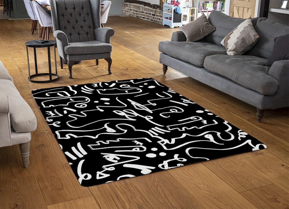 image 1 of Geometric Shapes Repeating Designer Rug | Multi