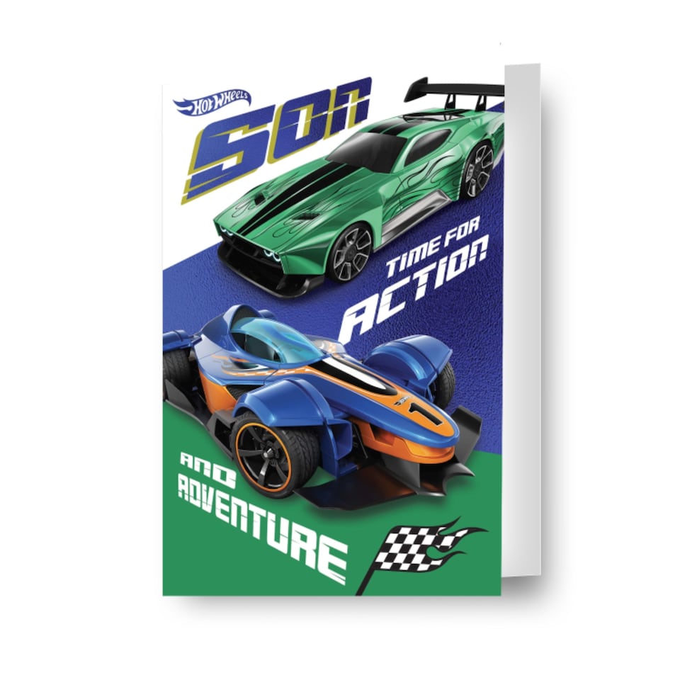 image 1 of Hot Wheels Son Birthday Card