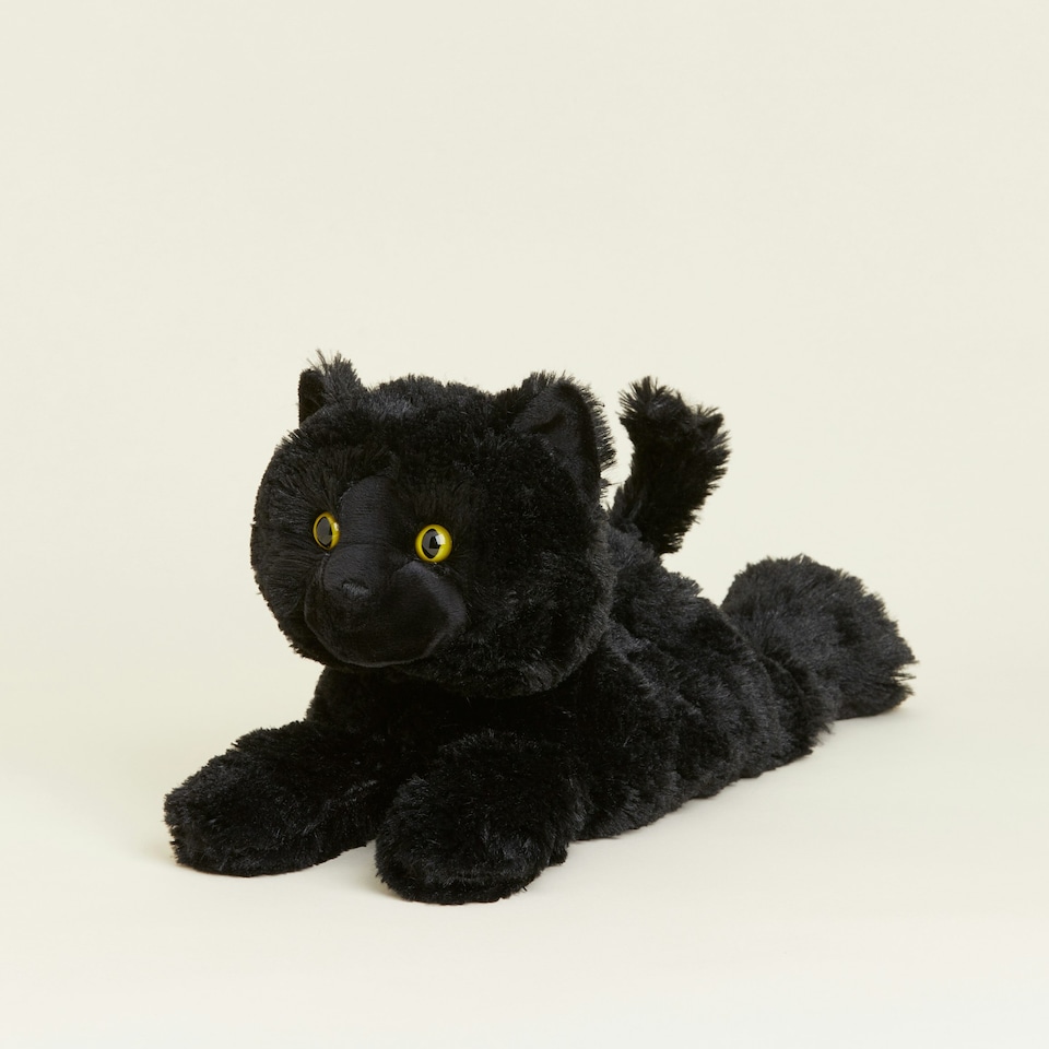 image 1 of Warmies Plush Black Cat LARGE