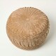 image 5 of Homescapes Sofia Pleated Velvet Taupe Pouffe