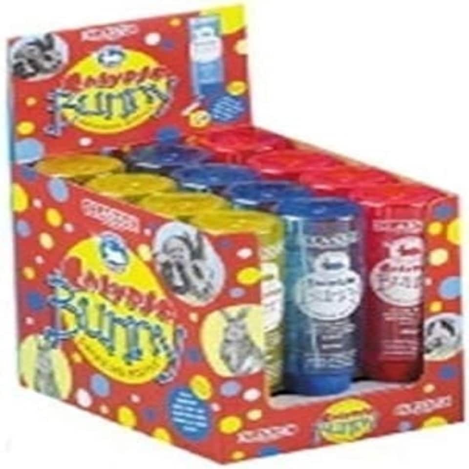 Classic De Luxe Colortone Rabbit Water Bottle Display Box Of 12 (12 x 320ml) (Yellow/Blue/Red)