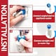 image 3 of SPARES2GO Safety Inlet Hose Washing Machine Dishwasher Water Fill Leak Protection Stop Valve Pipe (1.5m Length, 3/4" Connections)