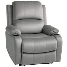HOMCOM Recliner Armchair for Living Room, Recliner Chair with Cup Holder Grey | Multi | Chair