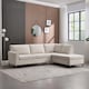 image 5 of Roma 4 Seater Fabric Corner Sofa | Cream | Beige | Three Seater