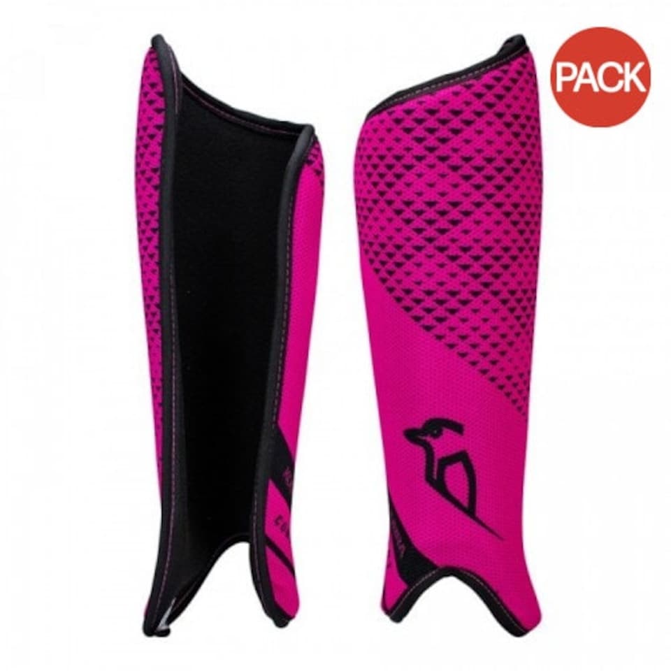 Kookaburra Unisex Adult Convert 2021 Hockey Shin Pads (Pack of 2) - Black/Pink - L