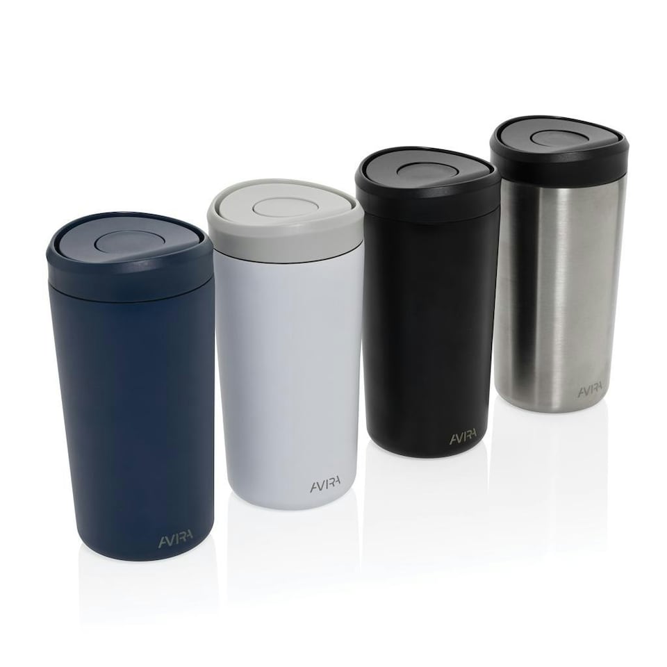 image 1 of Avira Alix Recycled Stainless Steel 400ml Tumbler - Navy - One Size