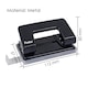 image 3 of 12 Sheet Paper Black Punch Standard 8cm Holes