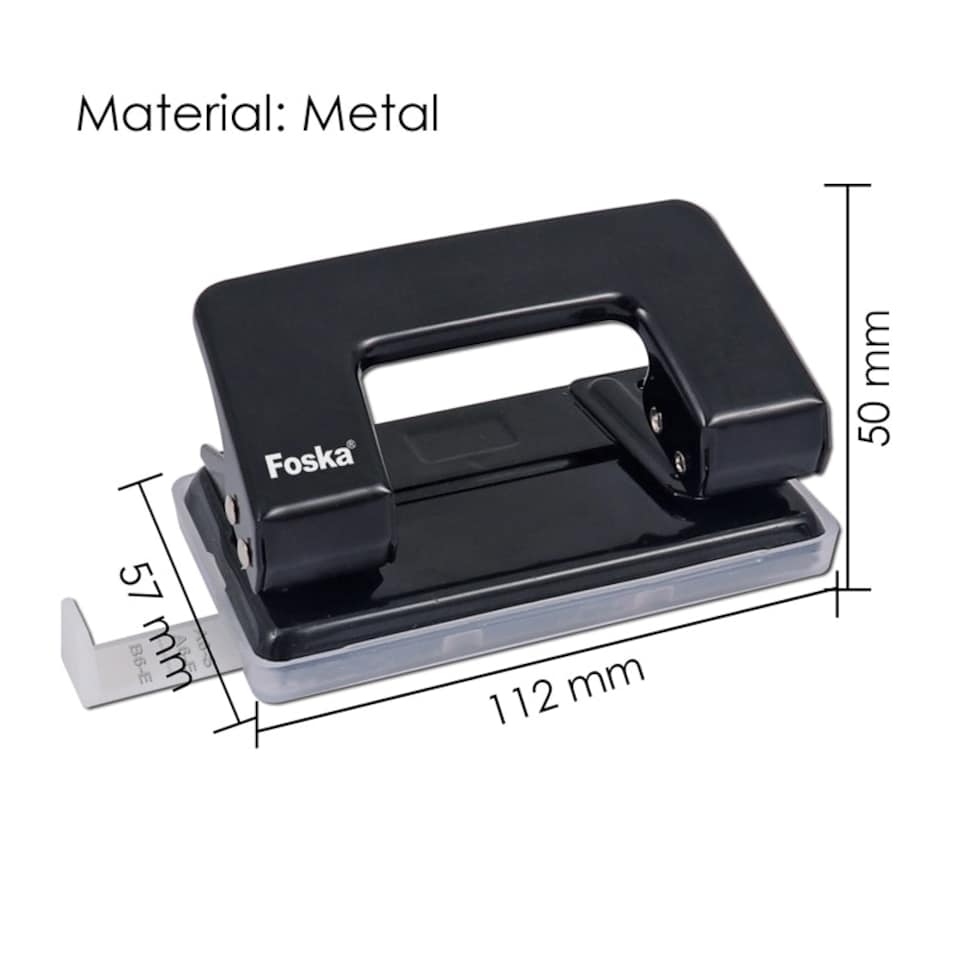 image 1 of 12 Sheet Paper Black Punch Standard 8cm Holes