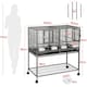 image 3 of Yaheetech 105 cm Tall Stackable and Divided Breeder Cage Black