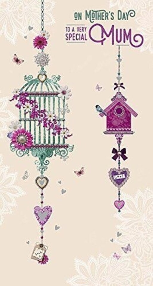 image 1 of MUM Quality Nice Birdcage Mother's Day Greeting Card