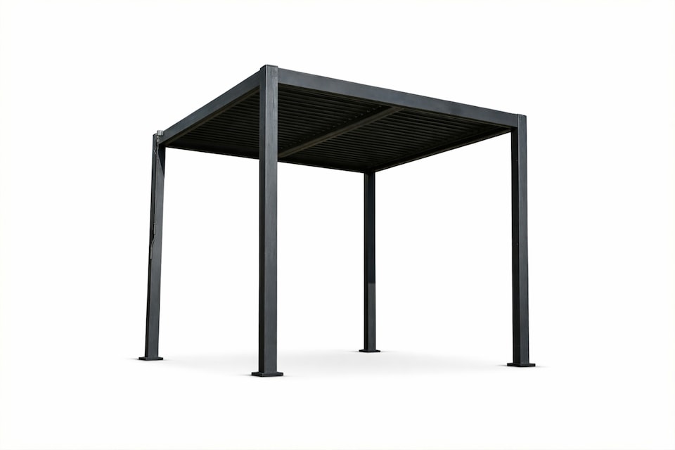 image 1 of 3m x 3m Aluminium Pergola with Manual Louvre Roofing