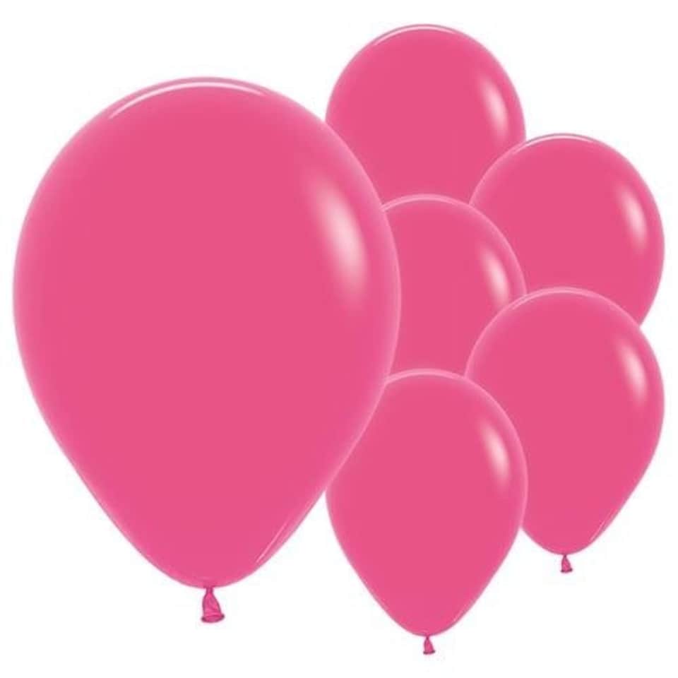image 1 of Fashion Solid Hot Pink Fuchsia Sempertex Biodegradable Latex Balloons 30cm / 12 in - Pack of 50