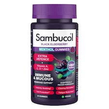 Sambucol Black Elderberry Menthol Gummies 30