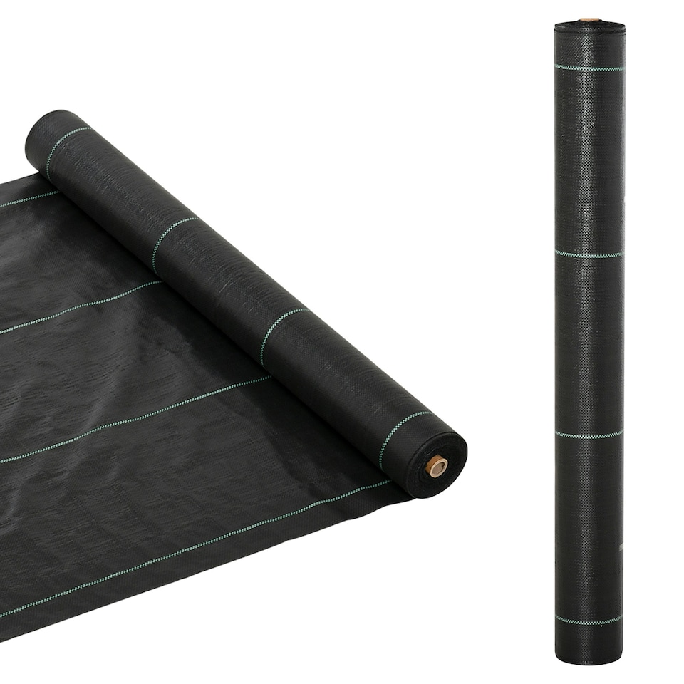 image 1 of Outsunny 1x50m Weed Barrier Fabric Durable Convenient Design Weed Block Mat