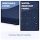 image 4 of House Of Home Navy Outdoor Bench Cushion 2 Seater 108cm