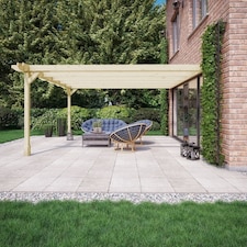 Wall Mounted Double Premium Pergola - Wood - L180 x W360 x H270 cm - Light Green