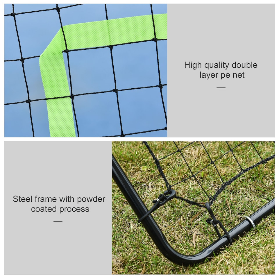 image 1 of HOMCOM Rebounder Net Target Ball Kickback Baseball Training Equipment Play