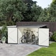 image 2 of Living and Home Galvanized Steel Outdoor Bicycle Storage Shed, Black | Black | 1