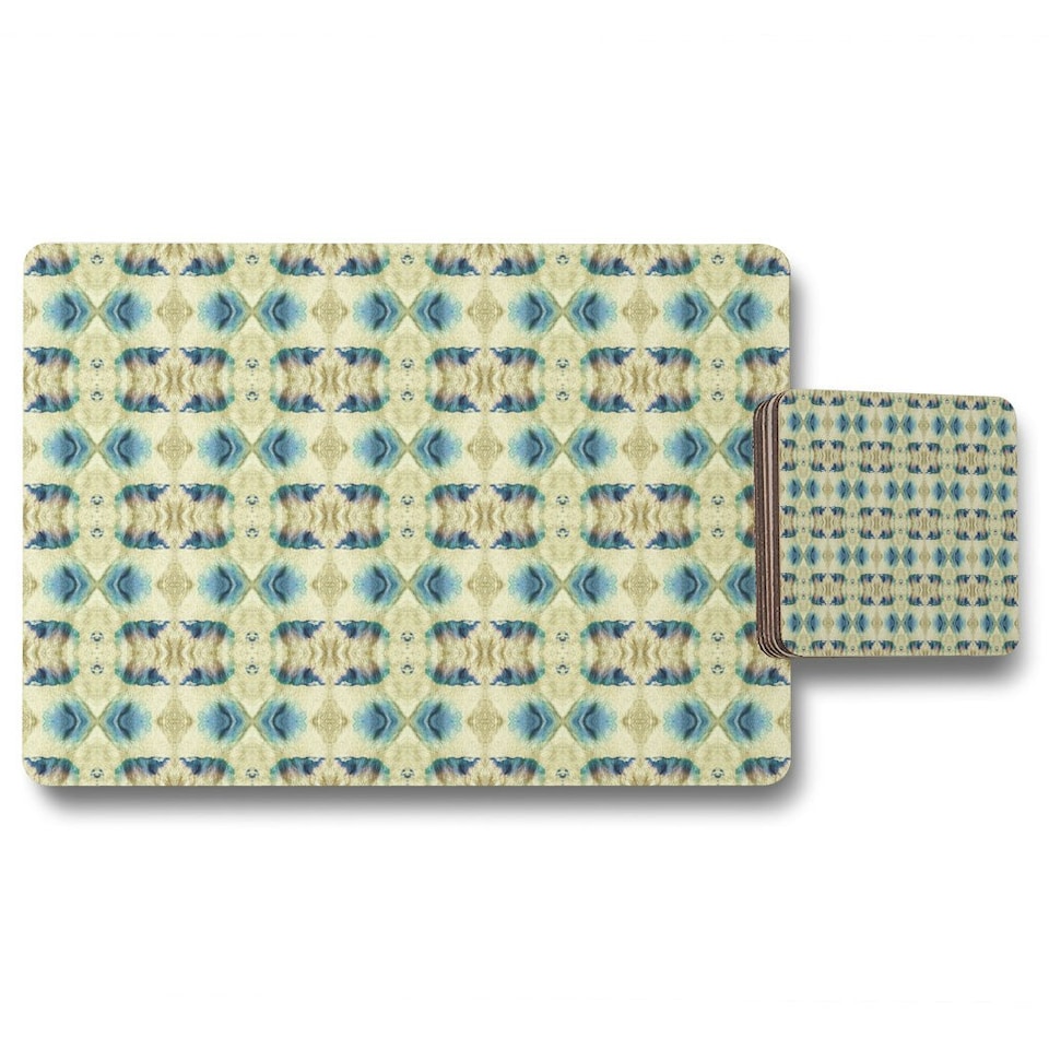 Psychedelic Geometric Pattern (Placemat & Coaster Set)