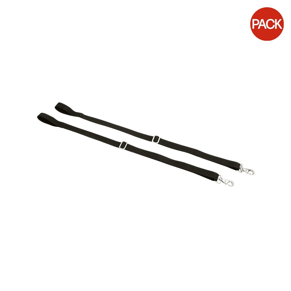 Shires Elastic Horse Leg Strap (Pack of 2) - Black - One Size