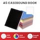 image 2 of Pack of 5 A5 160 Pages 8mm Ruled Yellow Casebound Notebooks