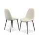 image 5 of Set Of 2 Maya Boucle Dining Chair Modern Padded Seat Metal Legs Kitchen White | Ivory White
