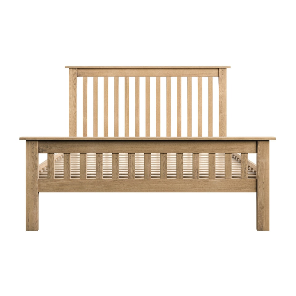 image 1 of Pitlochry Solid Wooden Oak Shaker Style Bed Frame (Double)